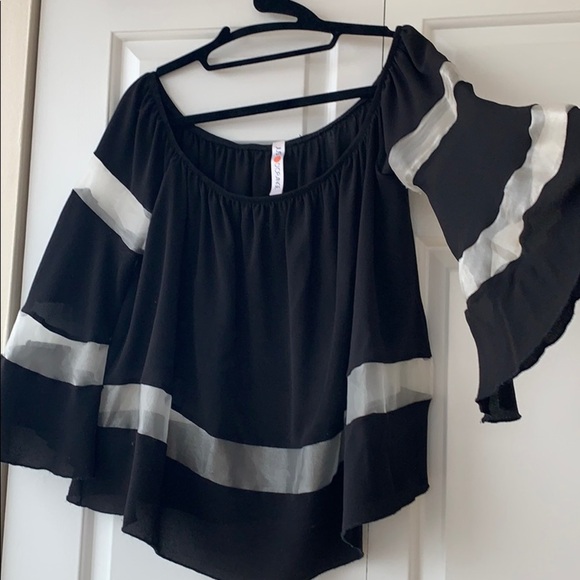 Jus D'Orange sheer Off the shoulder top - Picture 7 of 7